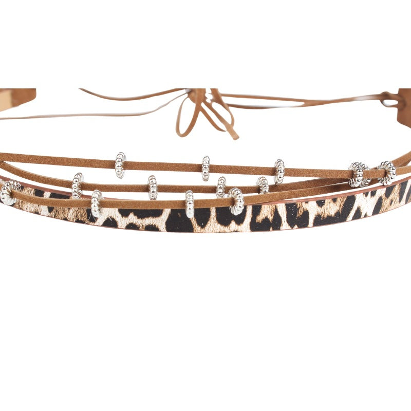 Woven Leopard Western Hat Bands