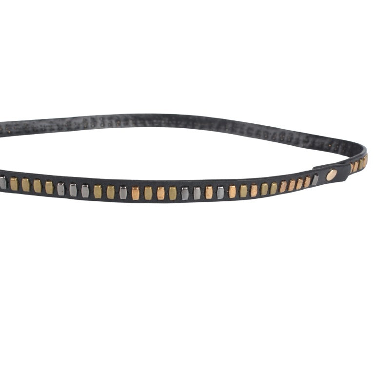 Colored Stone Leather Hat Bands