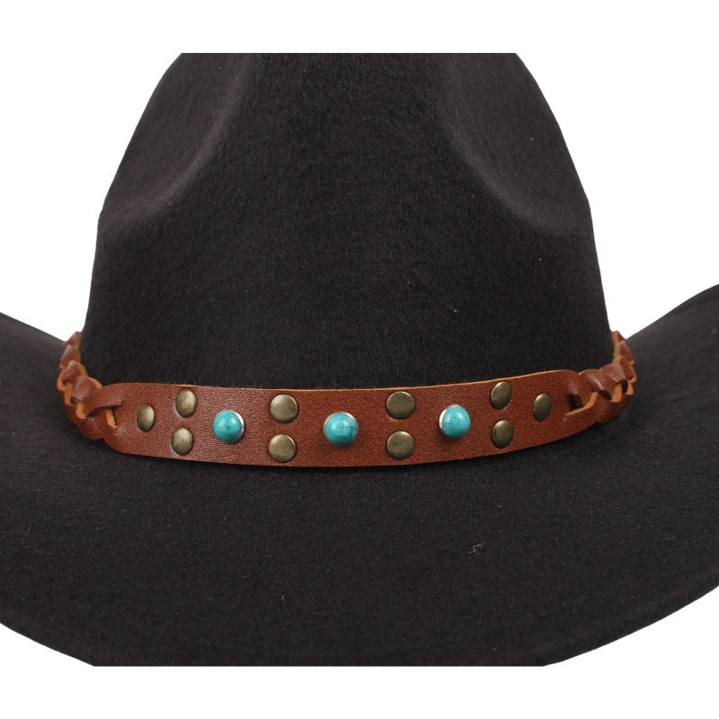 Turquoise Leather Hat Bands