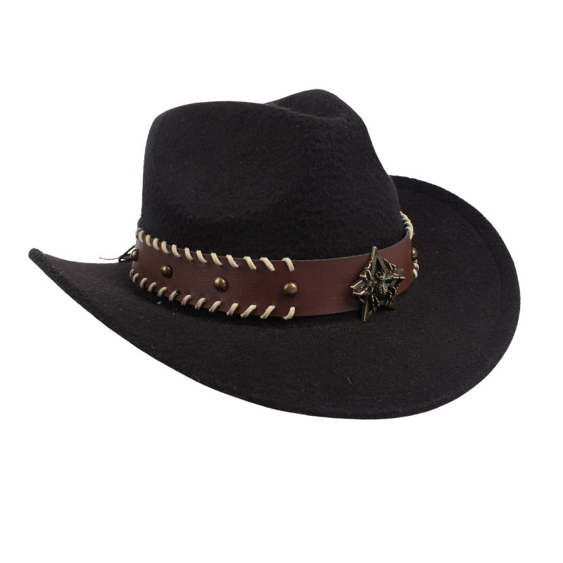 Western Bees Leather Hat Band