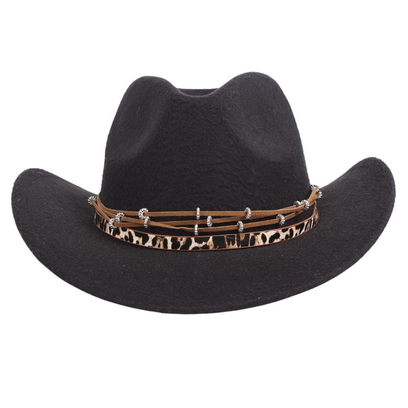 Woven Leopard Western Hat Bands