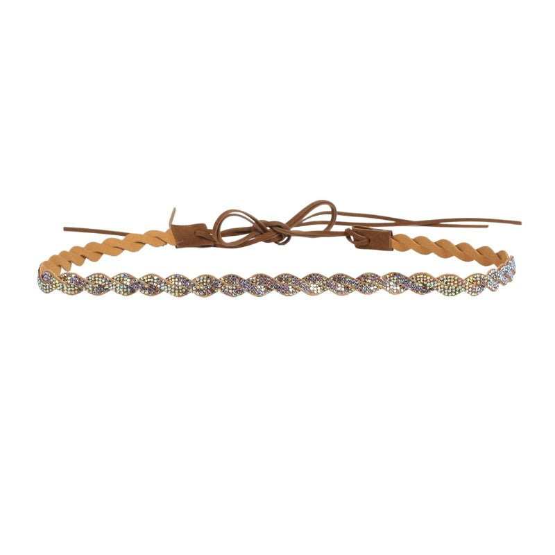 Woven Rhinestone Western Hat Bands