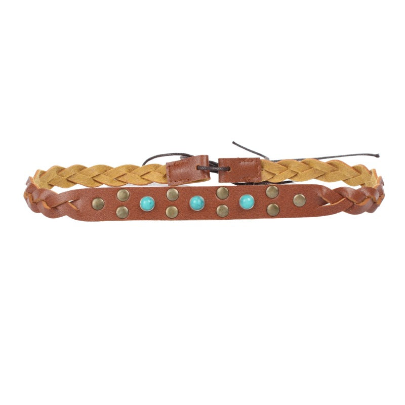 Turquoise Leather Hat Bands