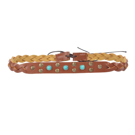 Turquoise Leather Hat Bands