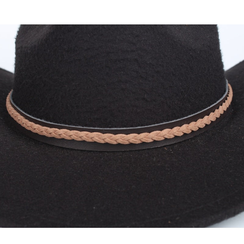 Boho Chic Style: Braided Leather Hatband
