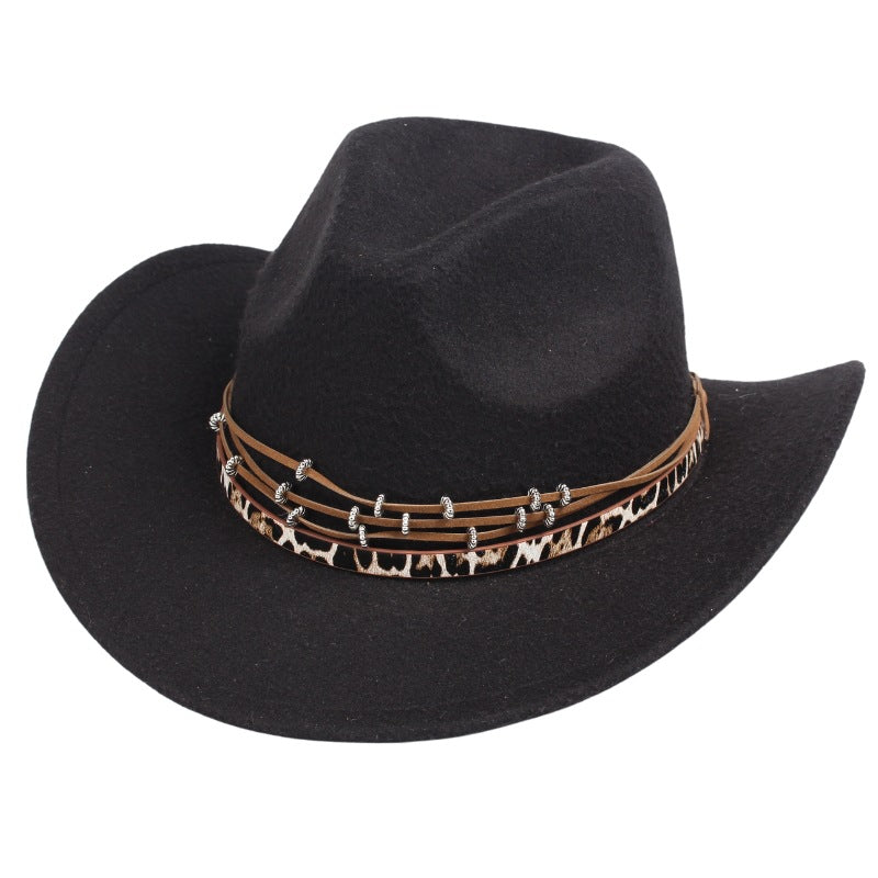 Woven Leopard Western Hat Bands