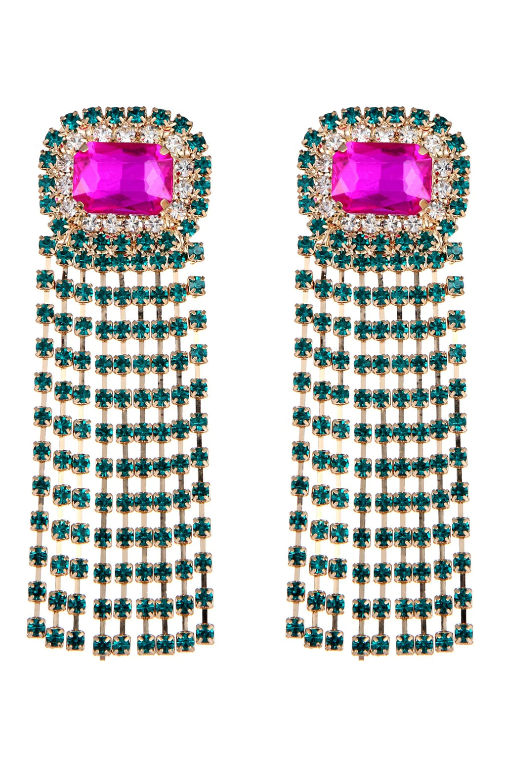 Alayna Fringe Full Diamond Earrings