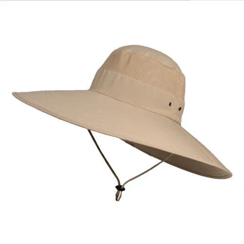 Wide Brim Men's Solid Color Waterproof Boonie Hats