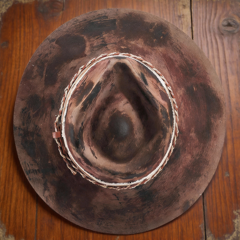 Vintage Style Custom Burned Felt Fedora