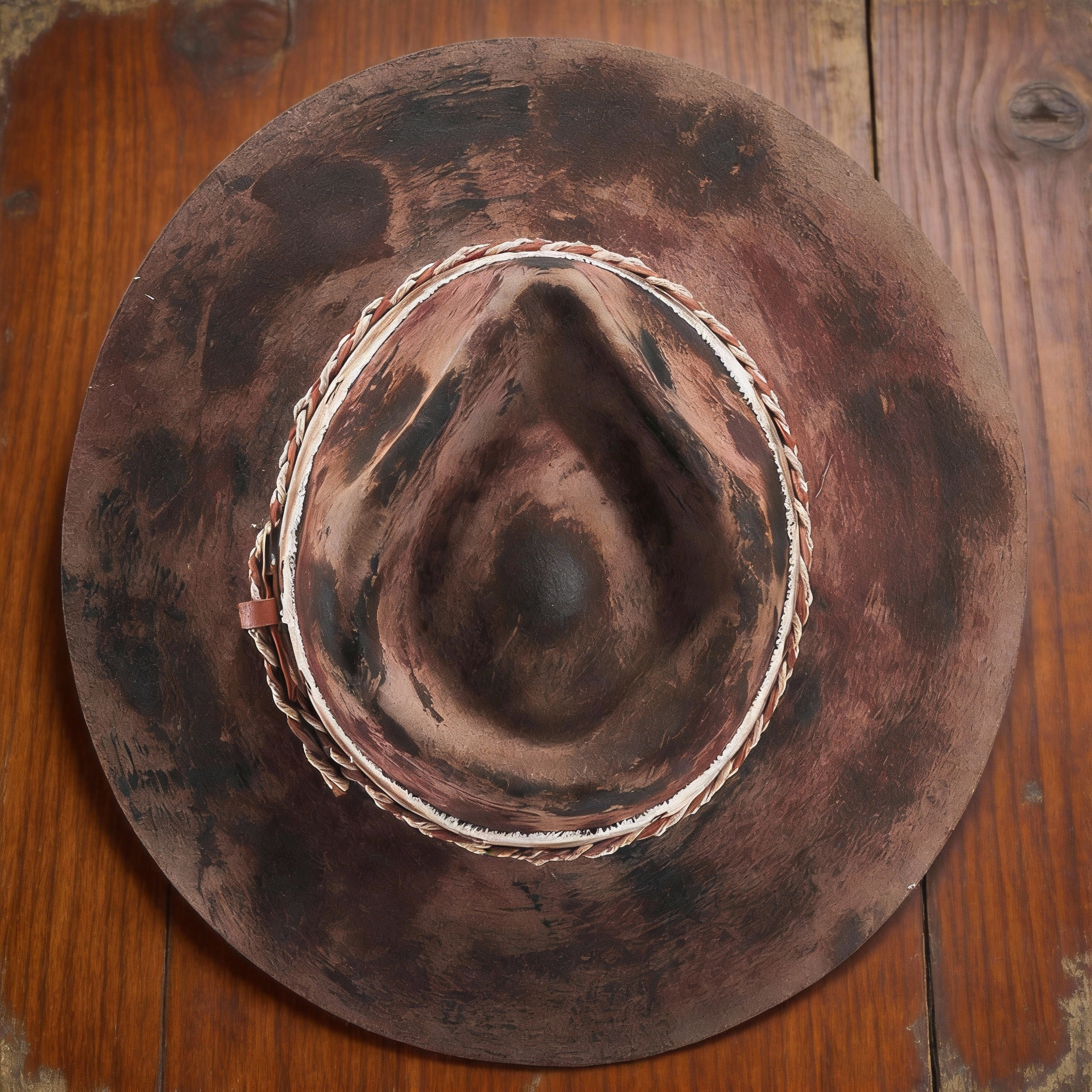Vintage Style Custom Burned Felt Fedora