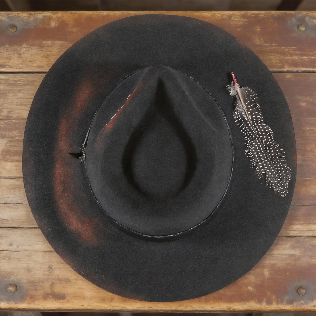 Statement Custom Burned Felt Fedora for Men and Women