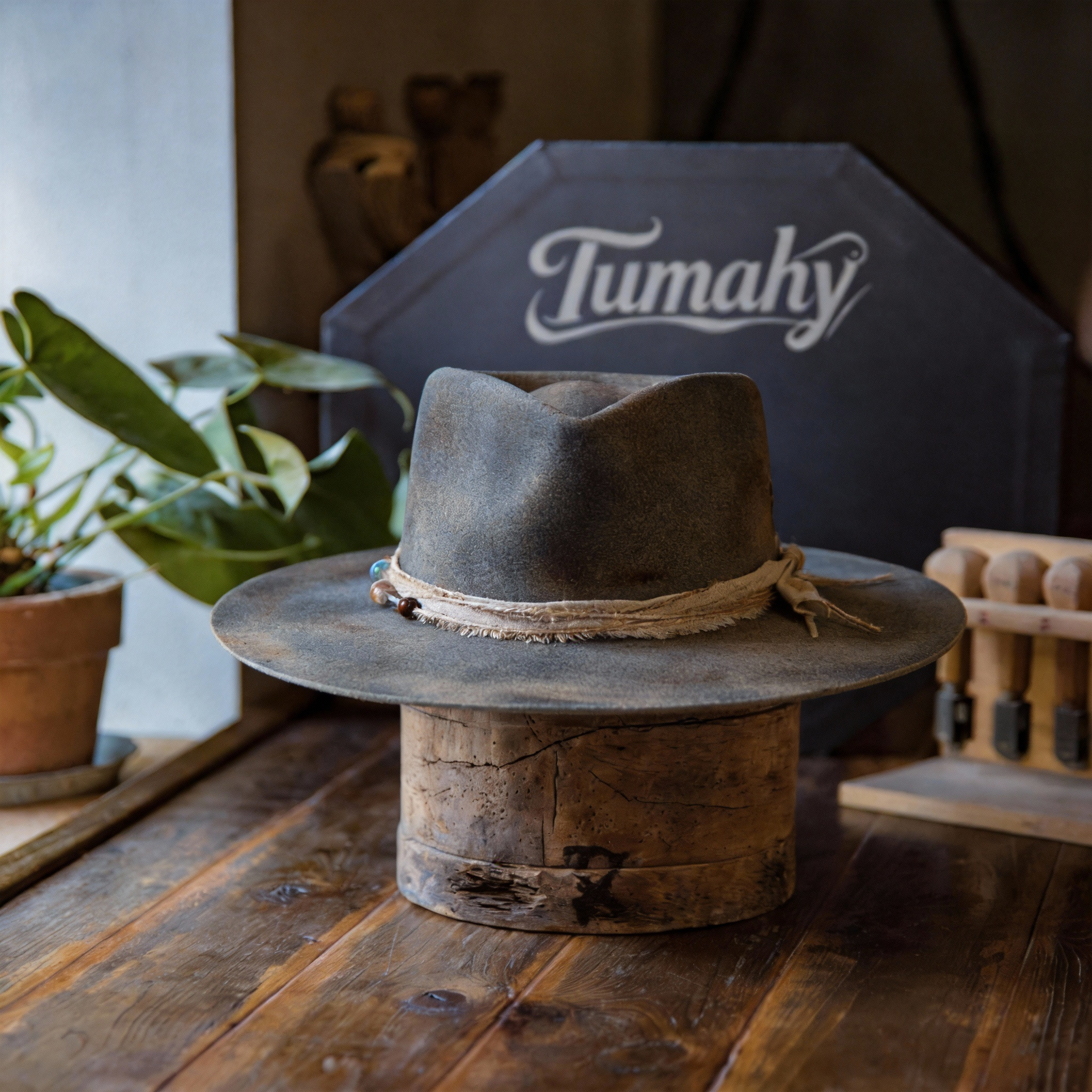 Custom Burned Felt Fedora Hat