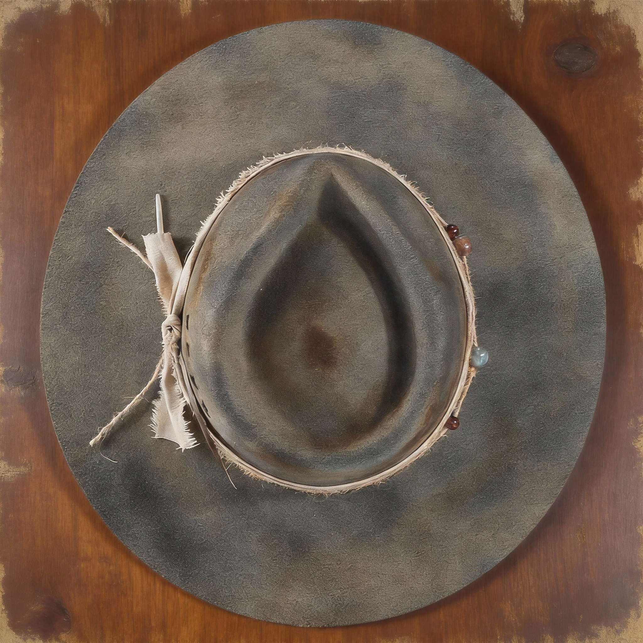 Custom Burned Felt Fedora Hat