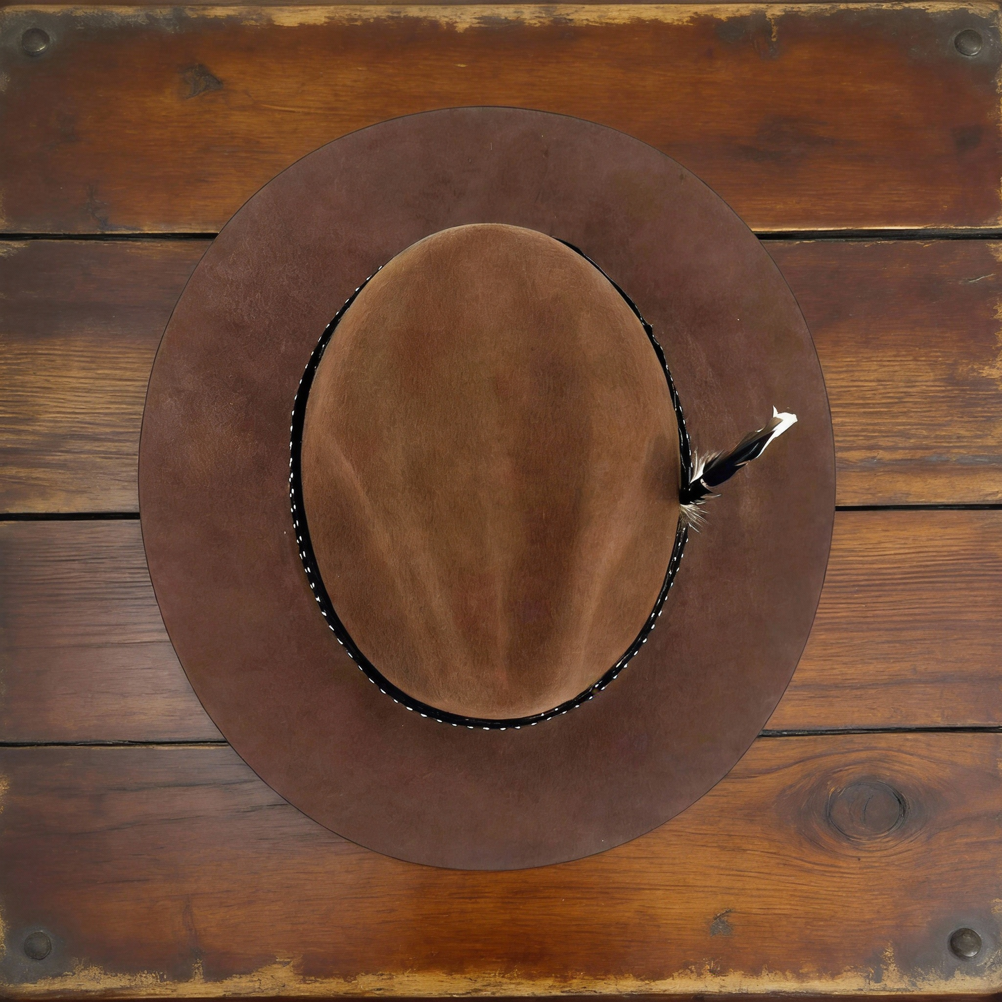 Classic Brown Minimalist Felt Fedora Hat