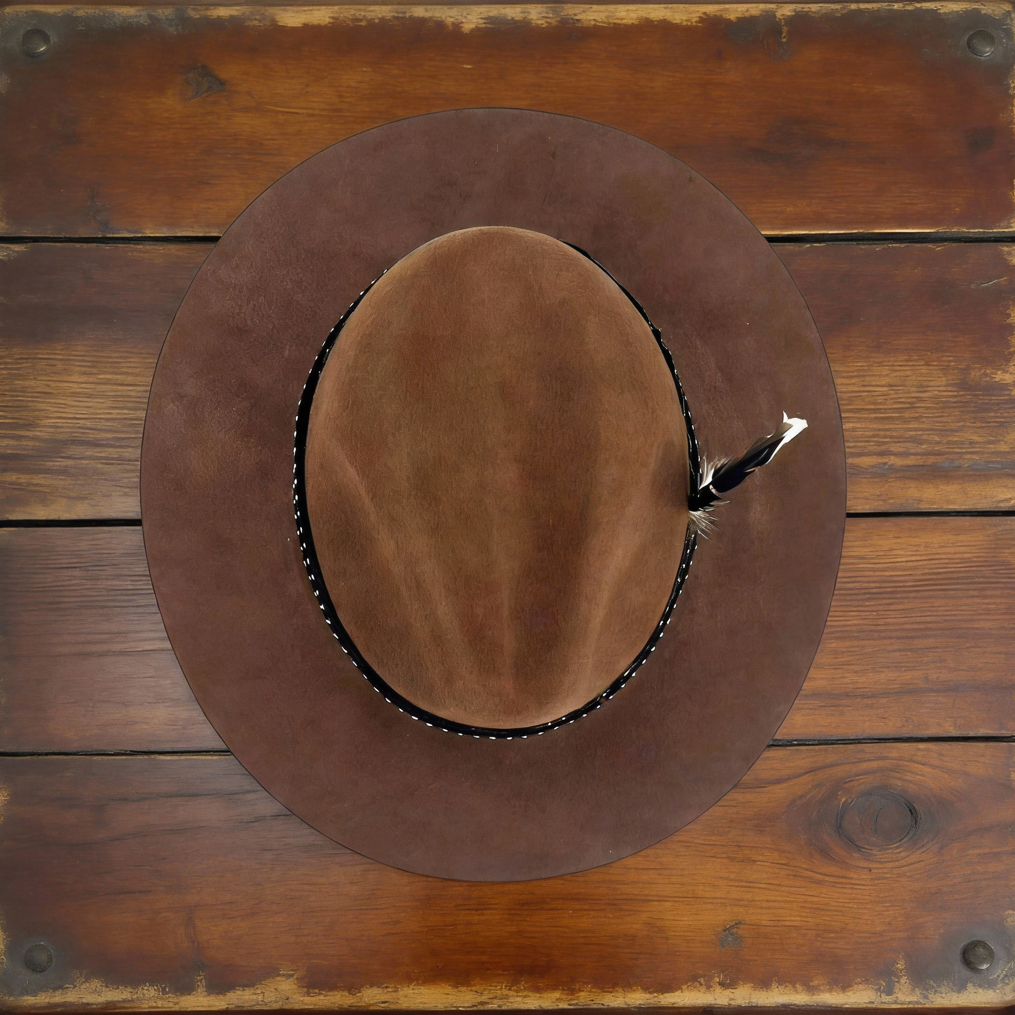 Classic Brown Minimalist Felt Fedora Hat