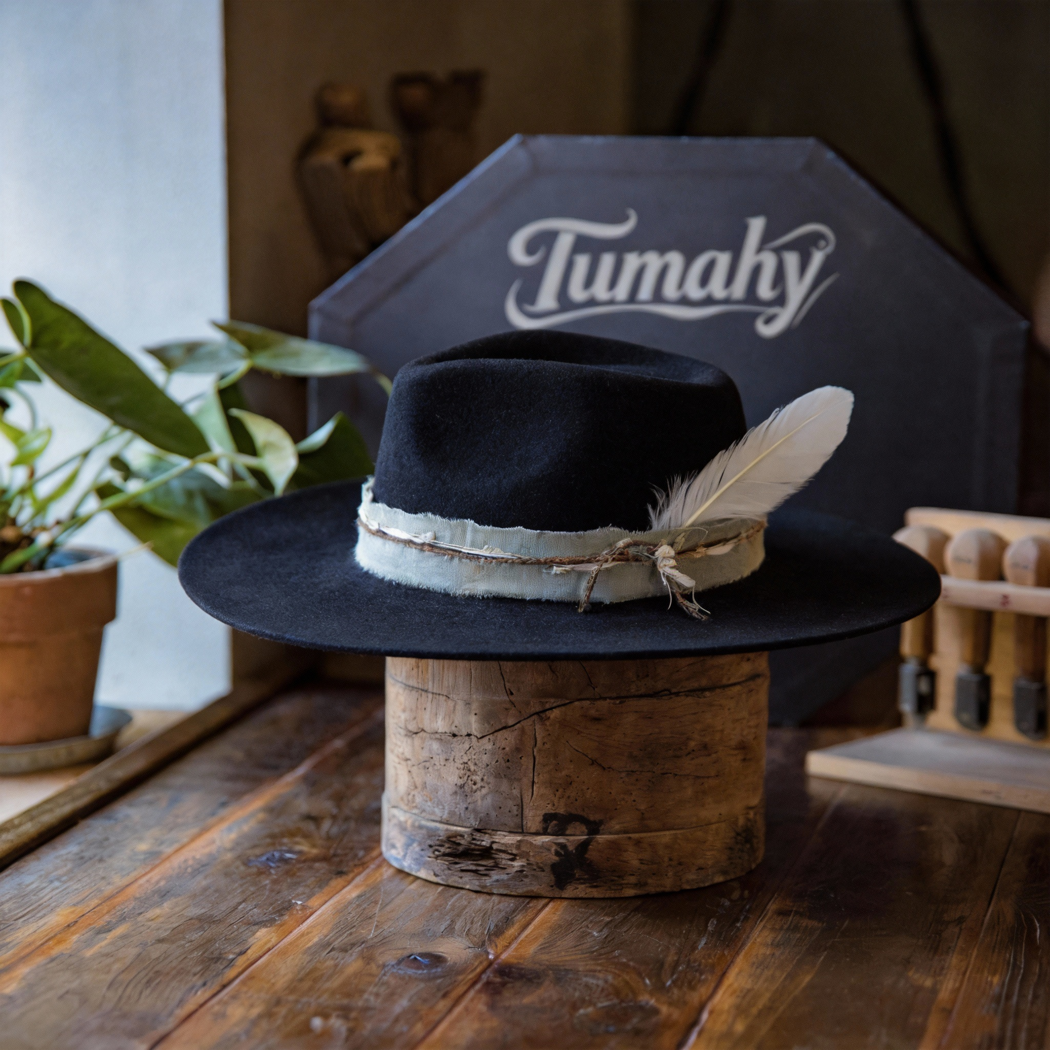 Premium Classic Black Felt Fedora Hat
