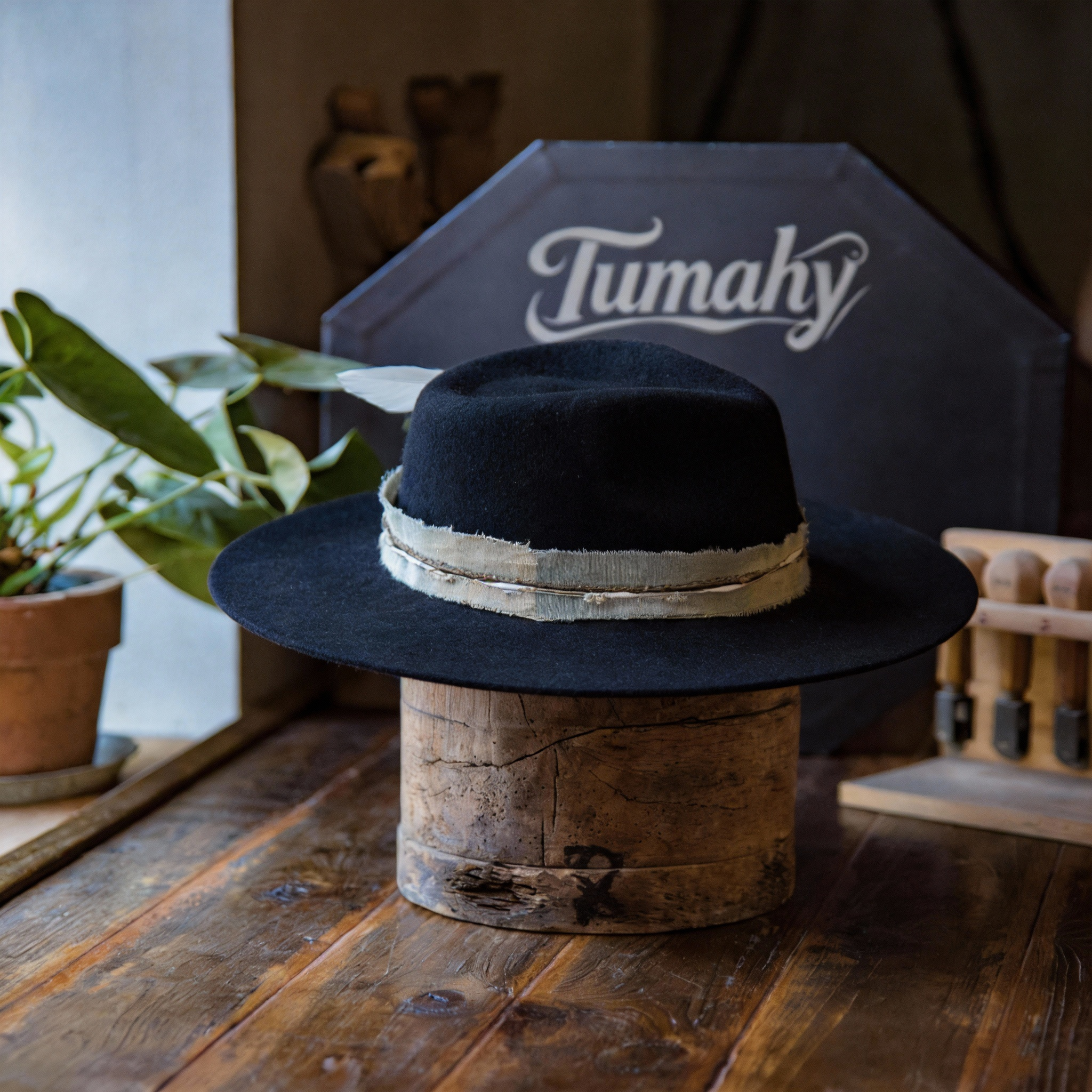 Premium Classic Black Felt Fedora Hat