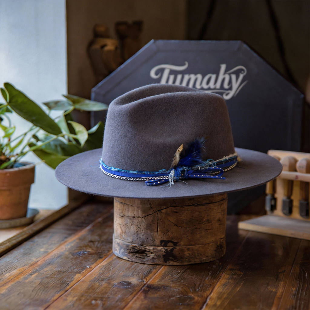 Classic Gray Felt Fedora Hat