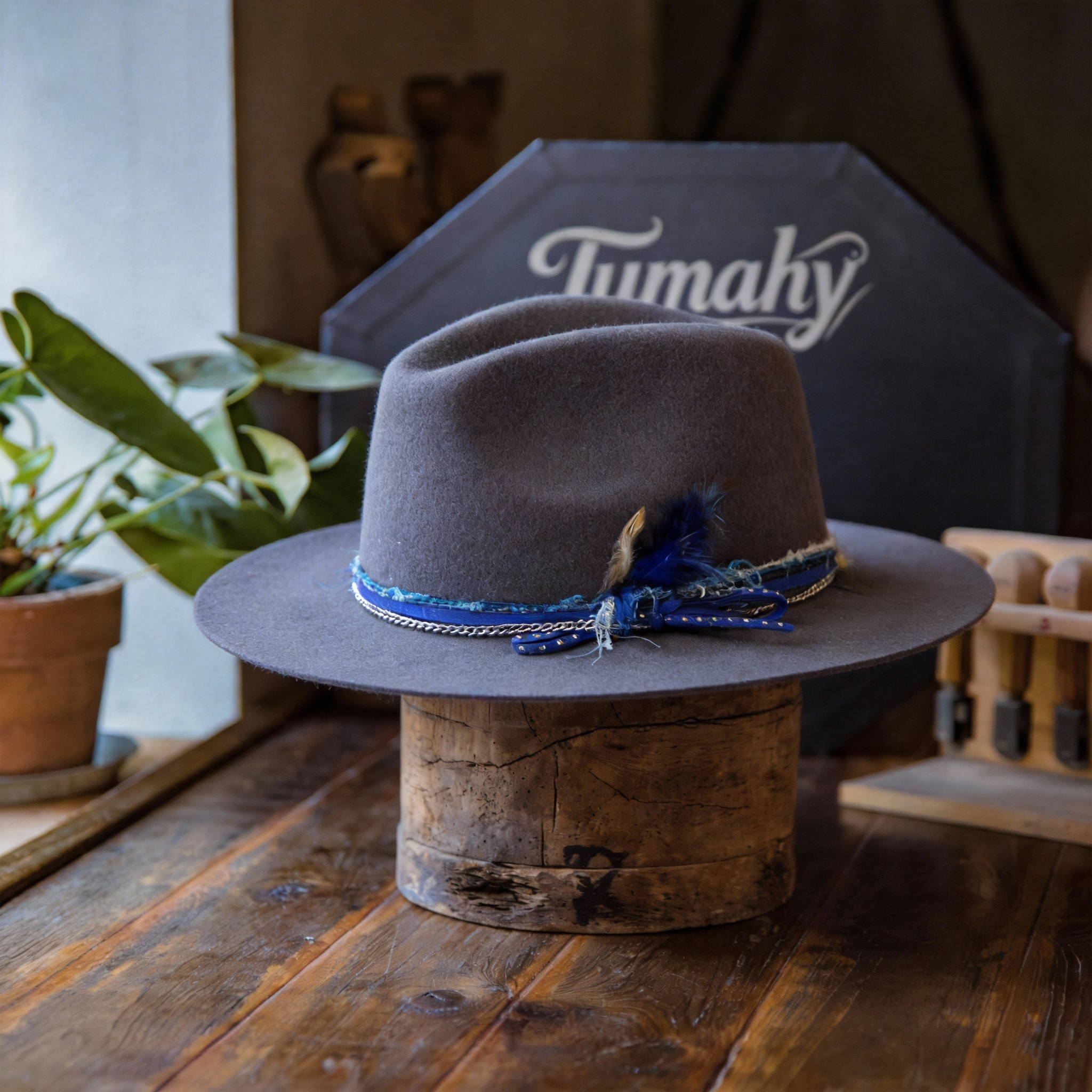 Classic Gray Felt Fedora Hat