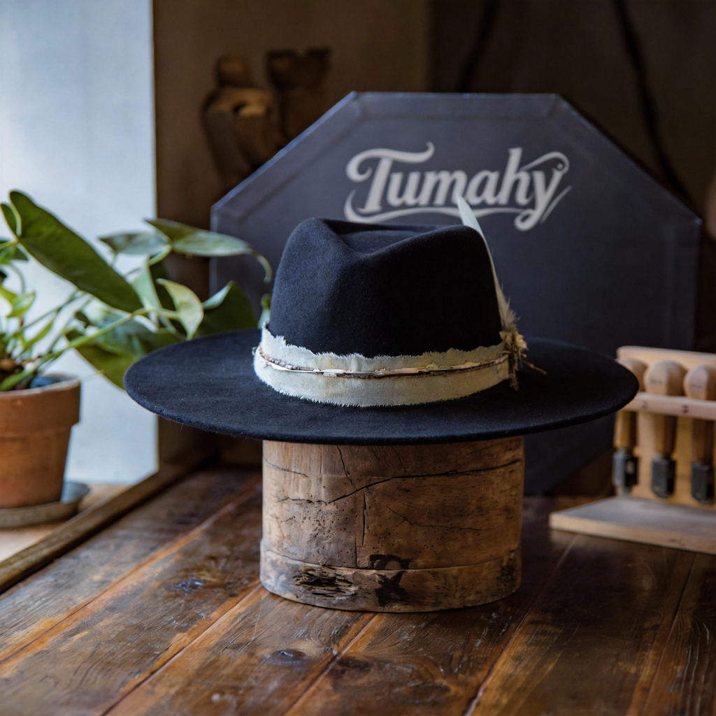 Premium Classic Black Felt Fedora Hat