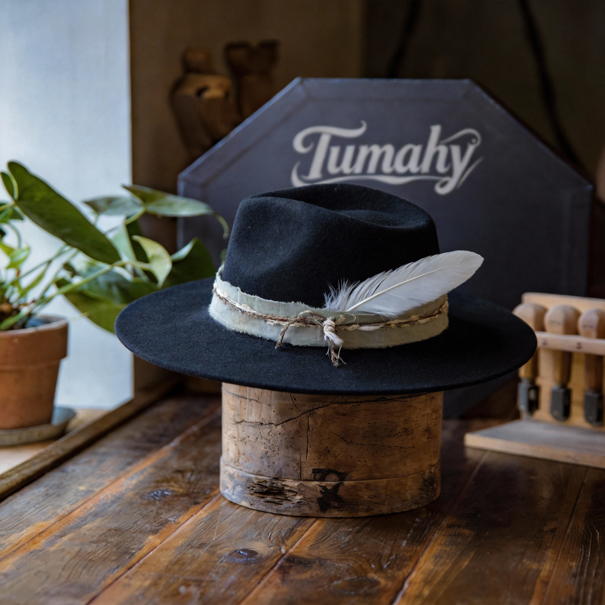 Premium Classic Black Felt Fedora Hat