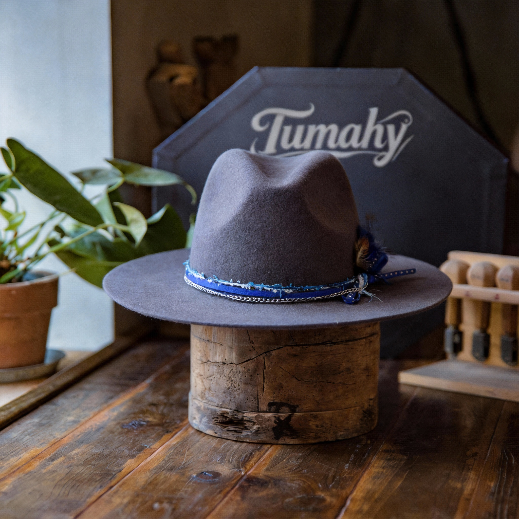 Classic Gray Felt Fedora Hat