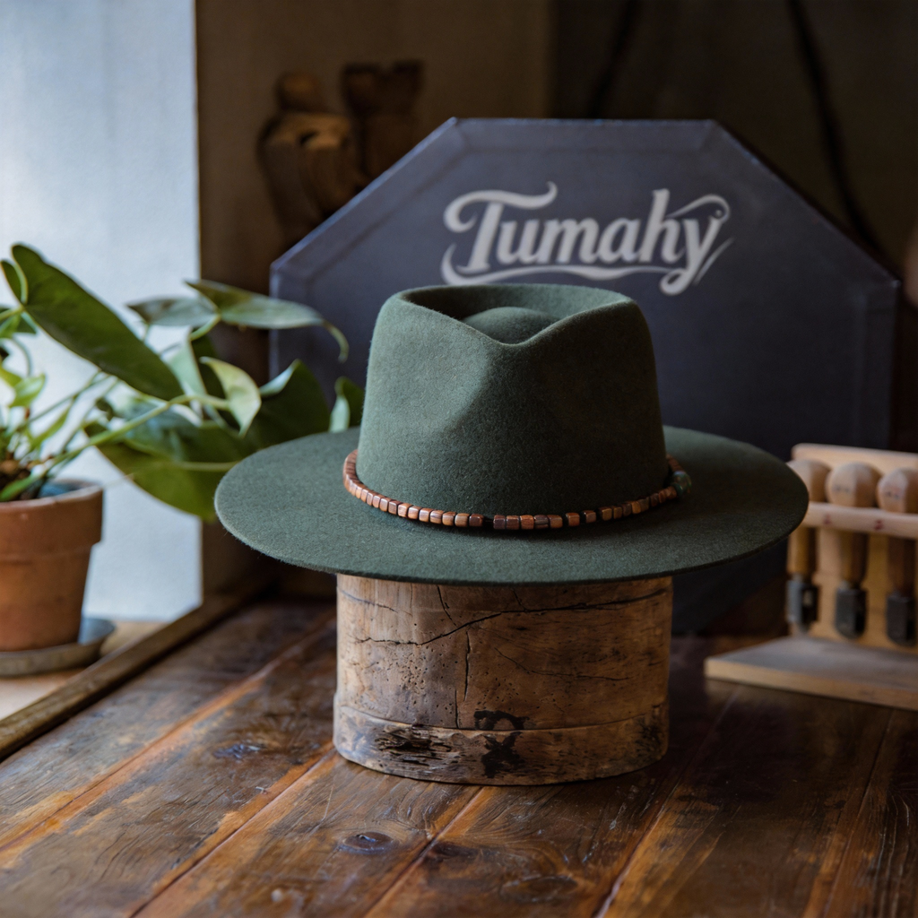 Casual Felt Flat Brim Fedora Hat