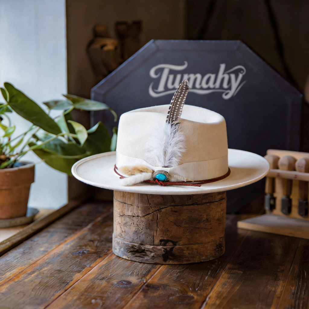 White Elegant Felt Fedora Hat for Any Season