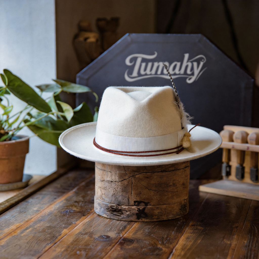 White Elegant Felt Fedora Hat for Any Season