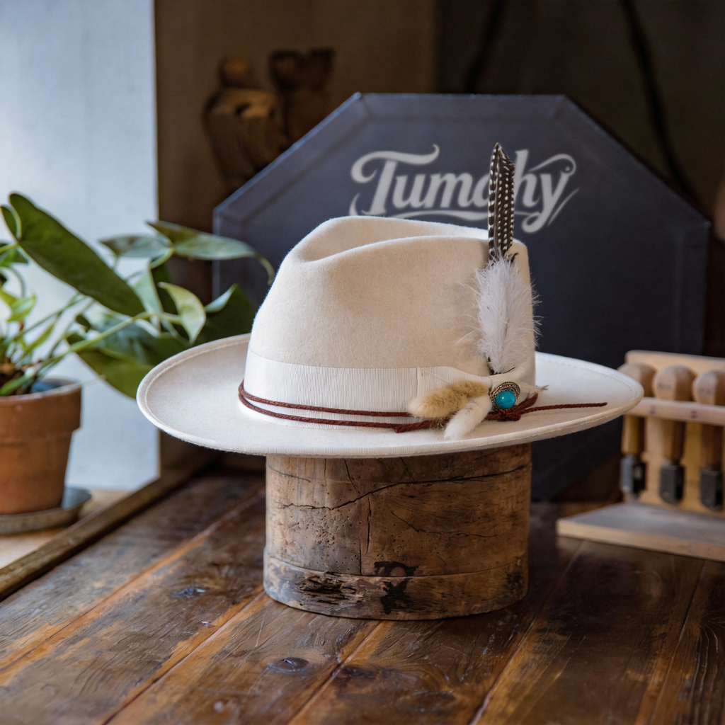 White Elegant Felt Fedora Hat for Any Season