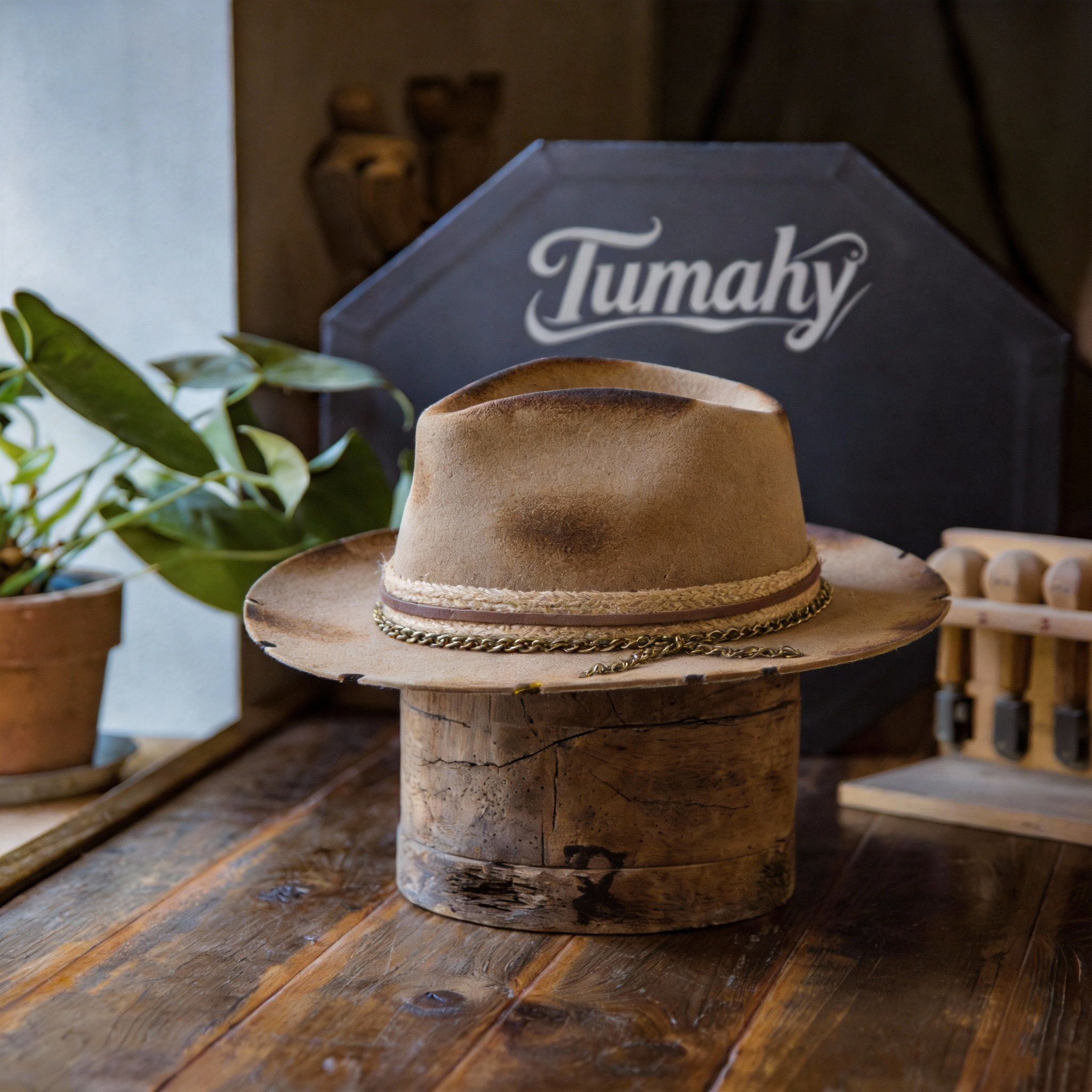 Premium Felt Hand-Burned Fedora Hat