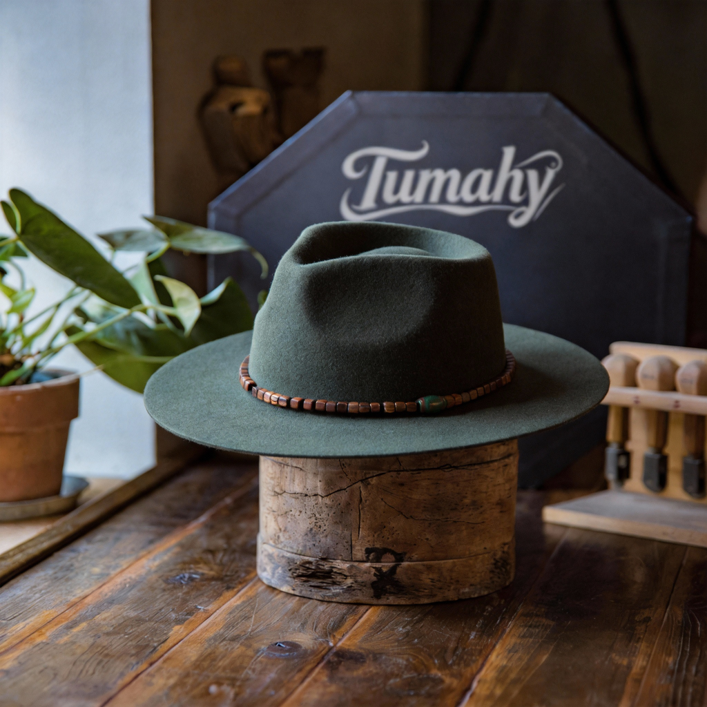 Casual Felt Flat Brim Fedora Hat