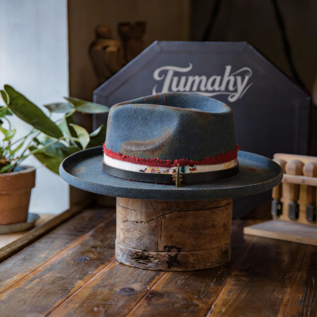 Trendy Felt Hand-Burned Fedora Hat