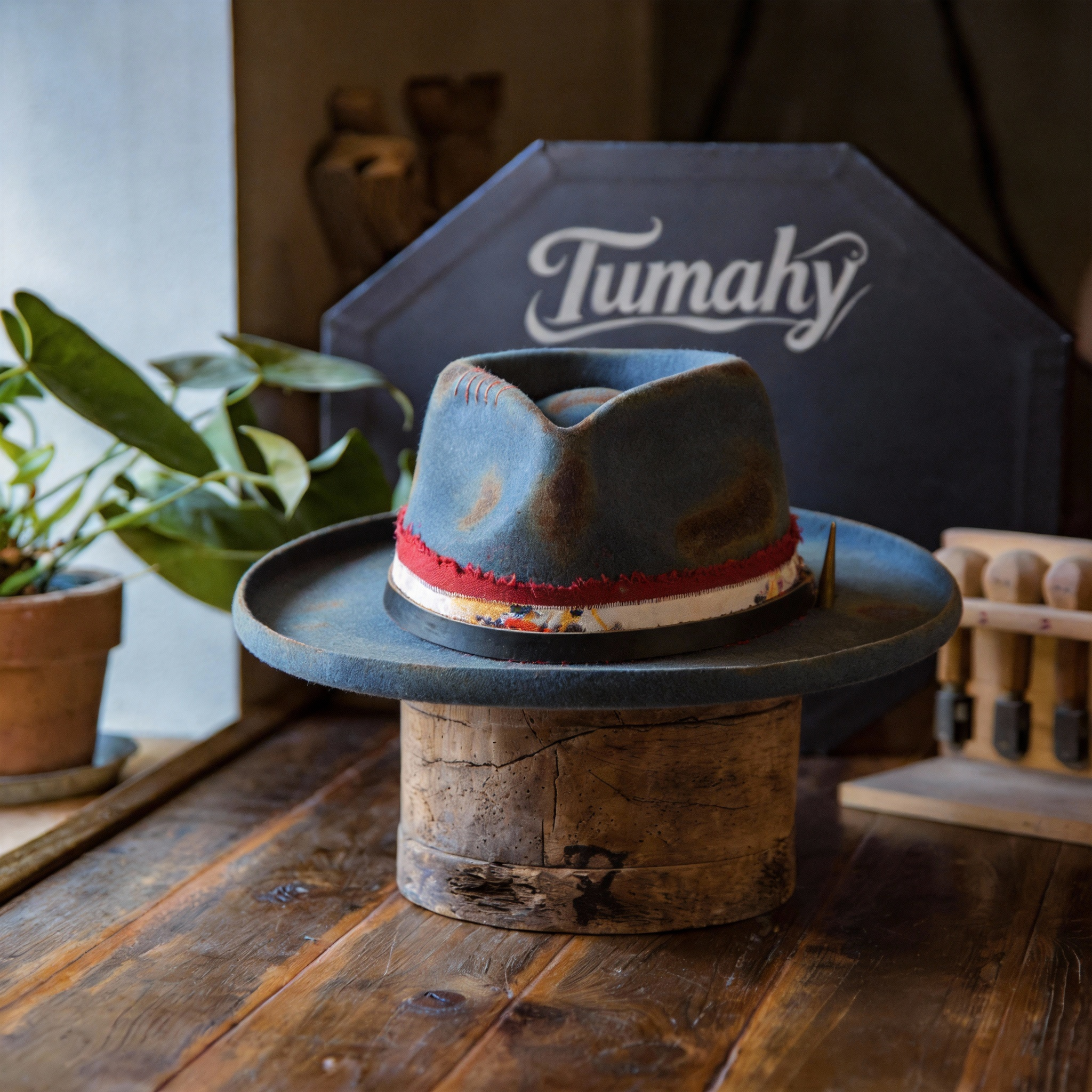 Trendy Felt Hand-Burned Fedora Hat