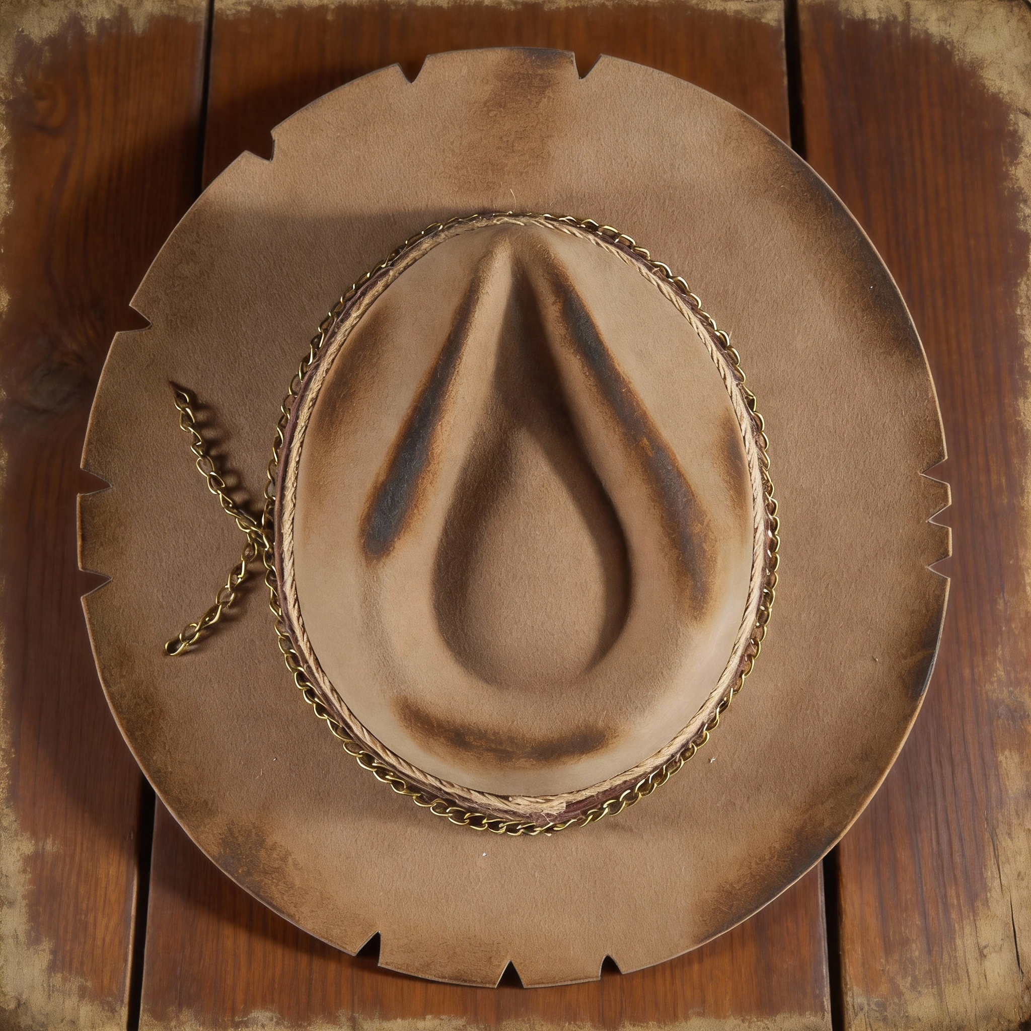 Premium Felt Hand-Burned Fedora Hat